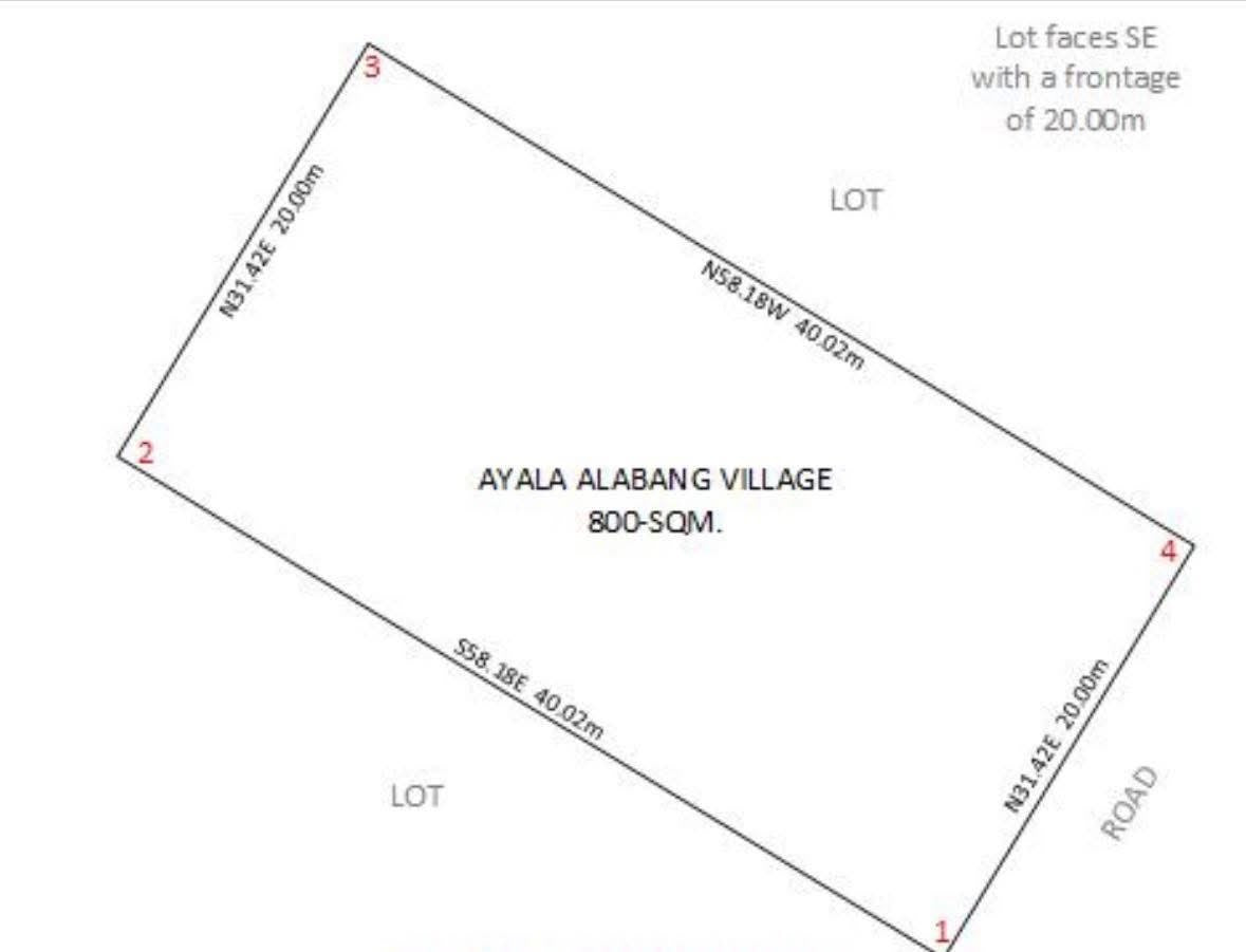 Ayala Alabang Village Vacant Lot Property FOR SALE